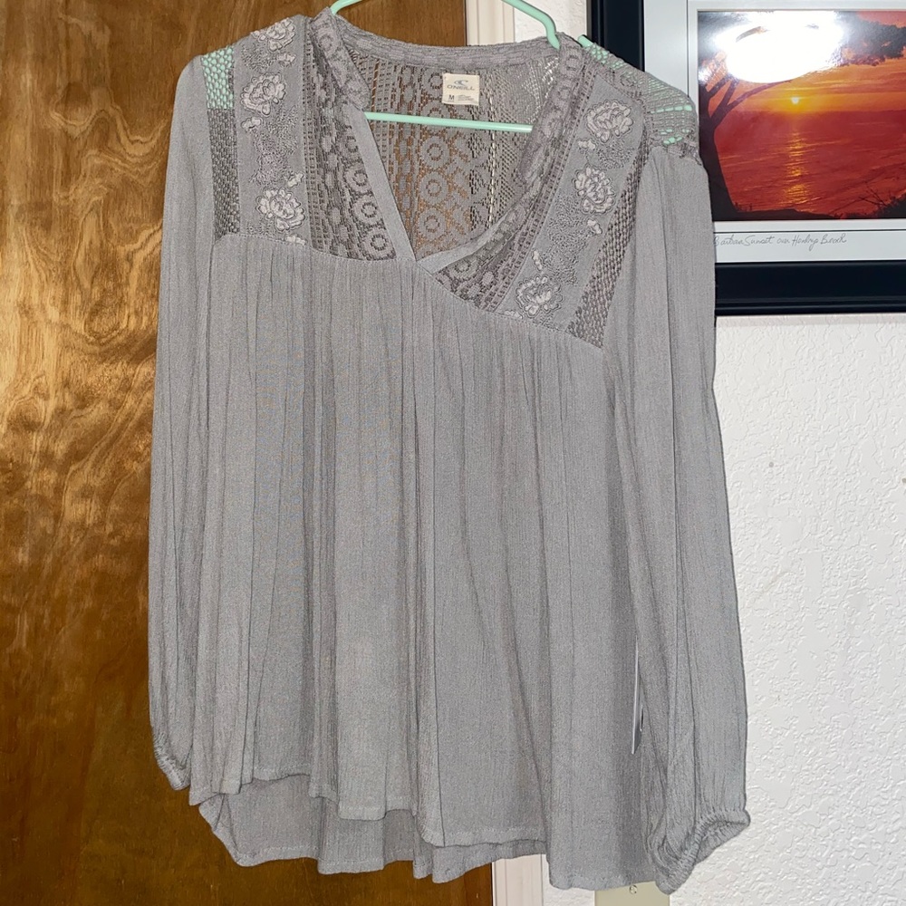 O’Neill flowy long sleeve blouse